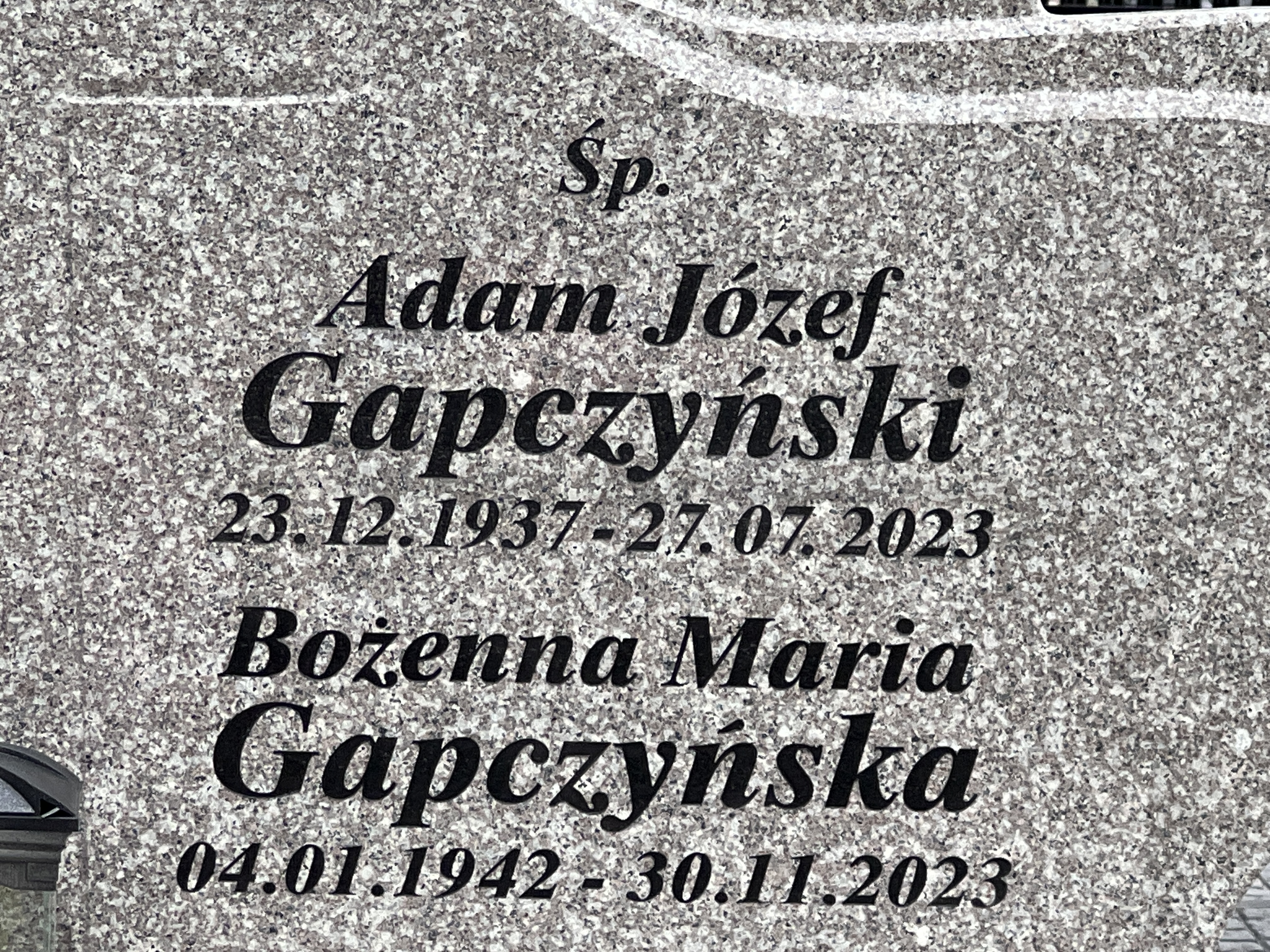 Grób Adam Gapczyński